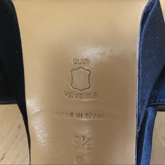 Charles David Black Satin Seduction Platform Heels - Picture 8 of 8